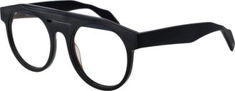 Yohji Yamamoto Accessoires, Heren, Zwart, ONE Size, Zwarte Aviator Optische Monturen