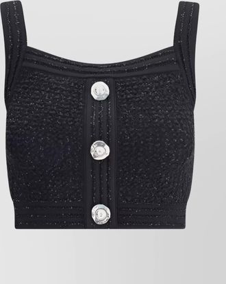 Balmain light tweed top straps