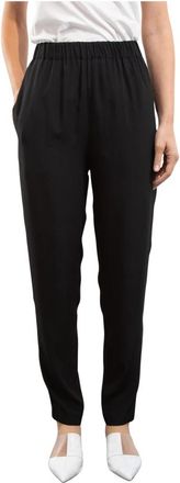 Pierantonio Gaspari Pantalone Seta - Dames - Slim Fit Broeken - Zwart - L - Broeken