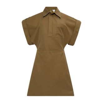 Bottega Veneta Dames, Jurken, Groen, Maat: XS Katoen