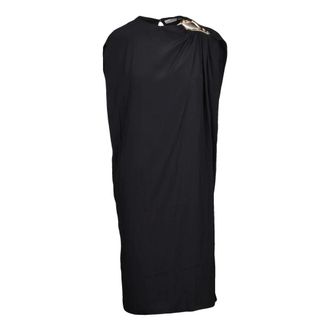 Lanvin Short Dresses, female, Black, 2XS, Midi dress with button closure