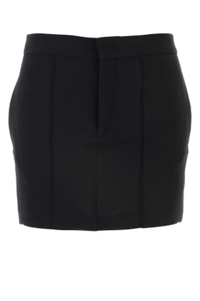 Isabel Marant Zwarte Stretch Polyester Mix Licoba Mini Rok