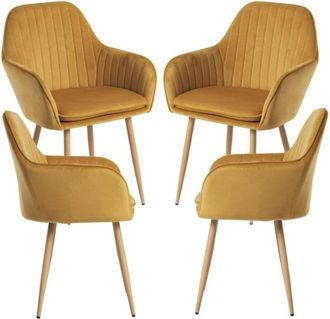 Regalos Miguel Regalos Miguel - Packs Sillas Comedor - Pack 4 Sillas Chic - Mostaza