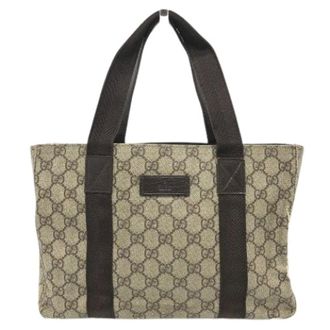 Gucci Pre-owned Tote Bags, unisex, Beige, Size: ONE SIZE Pre-owned Vintage Canvas Tote Bag