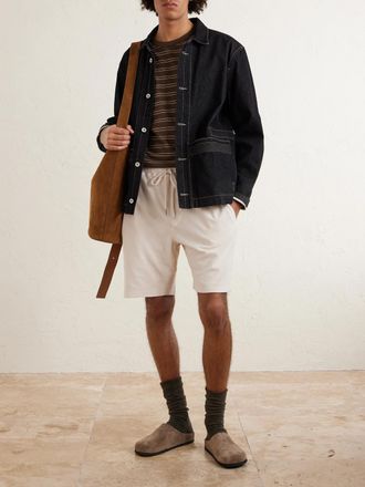 Fedeli Slim-Fit Cotton-Terry Shorts