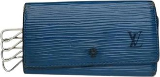 Louis Vuitton Pre-owned Accessories, female, Blue, Size: ONE SIZE Pre-owned Leather Key-holder