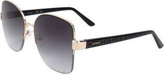 Guess Smoke Gradient Butterfly Ladies Sunglasses GF00052 32B 59