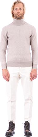 Lardini Diagonal Wool Turtleneck Sweater
