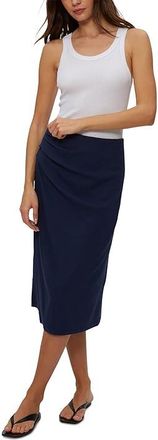 Michael Stars Yeni Midi Skirt Womens Skirt Nocturnal : MD (US 6-8), Cotton/Modal/Spandex