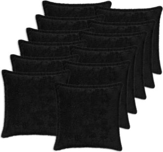 vidaXL Funda De Almohada 12 Uds. Houten Negro 40 X 40 Cm Vidaxl