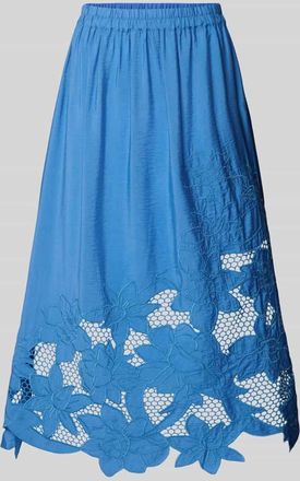 Mos Mosh Maxirock mit Lochstickerei Modell Zorai Brodie in Royal, Gr&ouml;&szlig;e L