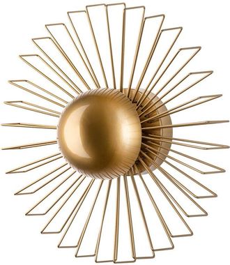 Vente-Unique Aplique De Pared De Alambre Met&aacute;lico - Dorado - P. 18 X D.45 Cm - Zyma