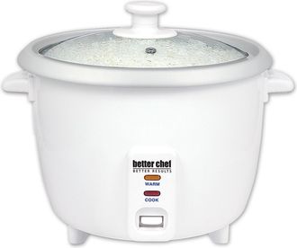 Better Chef IM-400 8-Cup (16-Cups Cooked) Automatic Rice Cooker in White