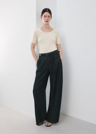 Mango Maglietta maniche corte avvitata bianco sporco - Donna - XS - MANGO