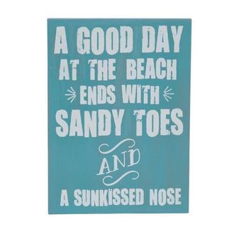 Beachcombers A Good Day At The Beach Ends With Salty Sunkissed Nose Wall Sign in Blue at Nordstrom, Size Medium