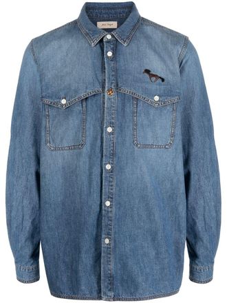 Nick Fouquet press-stud fastening denim shirt - Blue