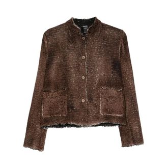 Avant Toi Dames, Jassen, Bruin, Maat: XS Tweed