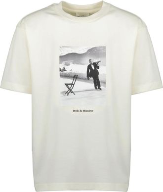 Dr&ocirc;le de Monsieur Heren, Tops, Wit, Maat: 2XS Katoen