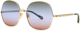 Chlo&eacute; Oversized Sunglasses - Blue - One Size