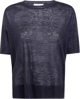 Majestic Linen Round Neck Sweater