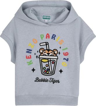 Kenzo Hooded Sweatshirt - male - Kenzo - Kids Sweatshirts - Blue - 5 Y - Kids