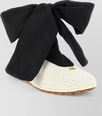 Valentino Garavani leather openwork ballet flats