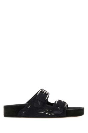 Isabel Marant Isabel Marant Womens Black Suede Lennyo Slippers Leather - Size EU 36
