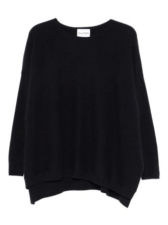 Kujten Kasjmier trui met boothals - Blauw