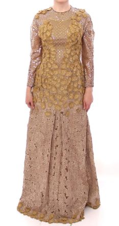 Lanre Da Silva Ajayi Long Lace Maxi Crystal Womens Dress