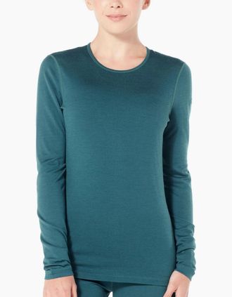 Icebreaker Womens Icebreaker Womens Oasis Long Sleeve Baselayer Top - Navy - Size: XL