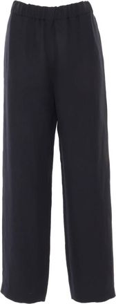 Fabiana Filippi Wide Trousers, female, Blue, Size: 2XS Linen and Viscose Jogging Trousers