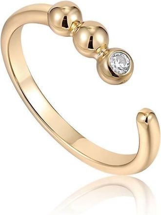 Ania Haie Womens Orb Sparkle Adjustable Rings In Gold