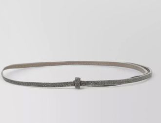 PANICALE crystal embellished leather belt