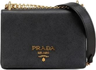 Prada Pre-owned Cross Body Bags, female, Black, Size: ONE SIZE Pre-owned Leather prada-bags