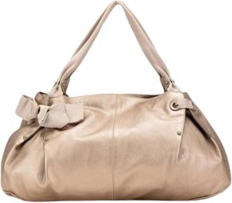 Ferragamo Pre-owned Leren Schoudertas - Dames - Vintage Schoudertas - Beige - ONE Size - Leer - Vintage