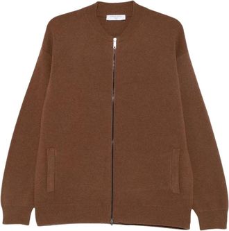 Daniele Fiesoli Gebreid Bomberjack - Heren - Bomber jackets - Bruin - S - Jassen