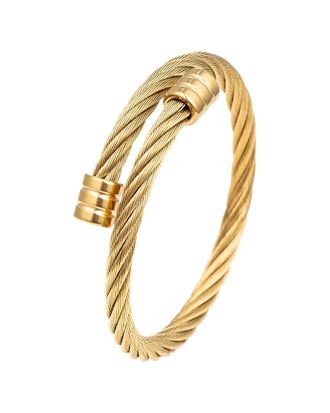 Eyecandy LA Luxe Collection Titanium CZ Lindsay Cuff Bracelet