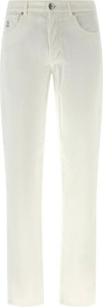 Brunello Cucinelli Pantalones de corte recto italianos - Trousers - Hombre - Blanco - L