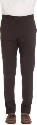 Pantaloni Torino Slim-fit Pantalon - Heren - Slim Fit Broeken - Bruin - XL - Wol - Broeken