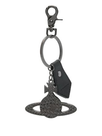 Vivienne Westwood Orb hammered keyring - unisex - Metal - One Size - Black