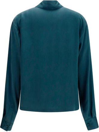 Tom Ford Womens Blue Silk Shirt