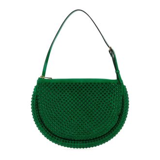 J.W.Anderson Shoulder Bags, female, Green, Size: ONE SIZE Green Suede Shoulder Bag