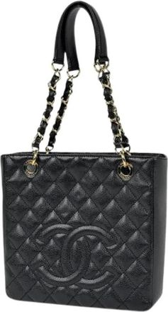 Chanel Pre-owned Matelasse Tote bag - Dames - Vintage Shopper - Zwart - ONE Size - Leer - Vintage