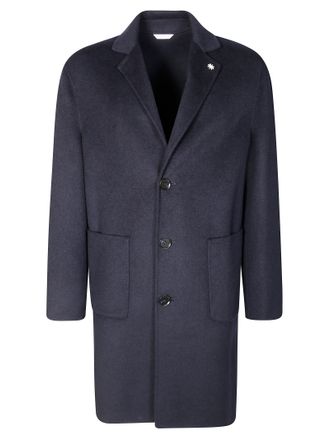 Manuel Ritz Double-Breasted Structured Jacket with Classic Collar