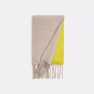 Coach Colorblock Muffler With Rubber Patch