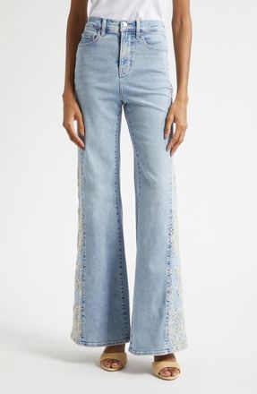 Veronica Beard Joplin High Rise Wide Flare Leg Jeans in Silverwood Moon at Nordstrom, Size 26