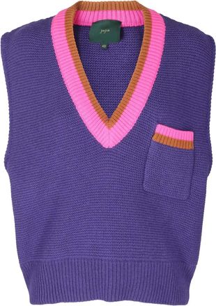 JEJIA V-neck knitted vest - women - Wool - 40 - Purple