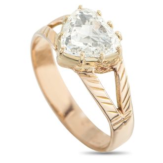 Luxury Bazaar Antique English 9K Rose Gold 1.21ct Diamond Ring MF37-05178265