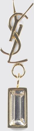 Saint Laurent Orecchino Cassandre Saint Laurent in ottone con strass incastonato taglio baguette