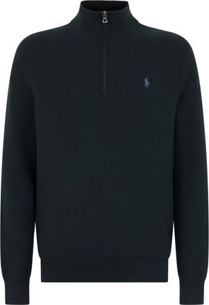 Polo Ralph Lauren Cotton Pique Sweatshirt met Rits - Heren - Coltruien - Groen - XL - Katoen - Truien & Vesten